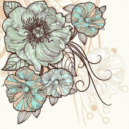 Стилизованные цветы графика