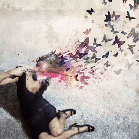 Бабочки вылетающие из головы