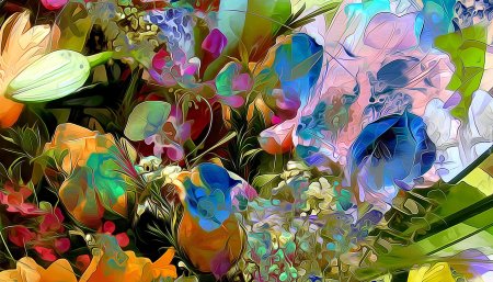 Картина яркие цветы