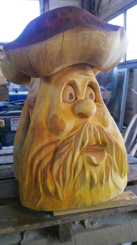 Лесовичок резьба по дереву