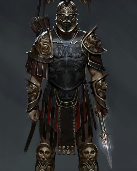 Арт гладиатора доспех