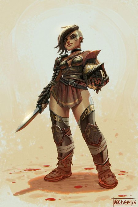 Девушка гладиатор арт