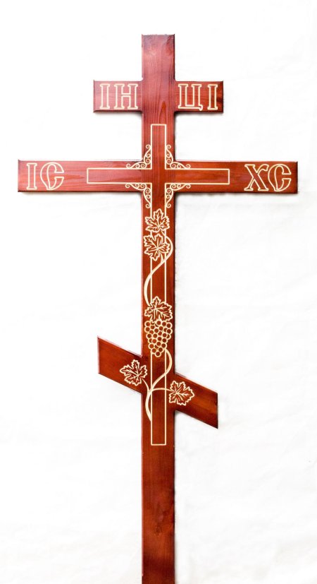 Крест православный могильный деревянный