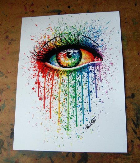 Глаз акварелью