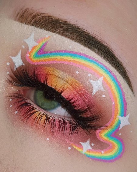 Радужные макияжи