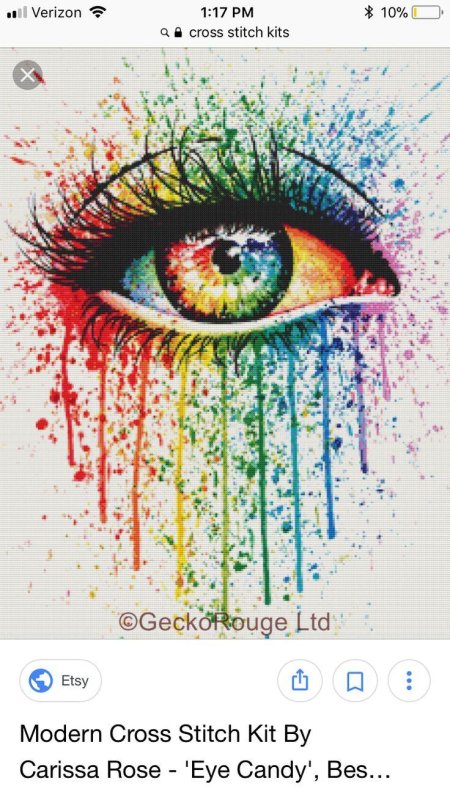 Разноцветный глаз акварелью