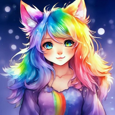 Радужная девушка