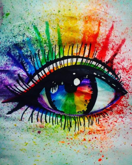 Радуга из глаз арт