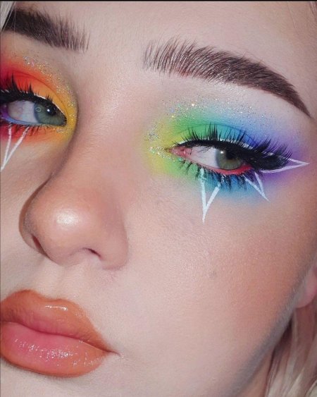Макияж радуга