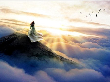 Девушка на обрыве