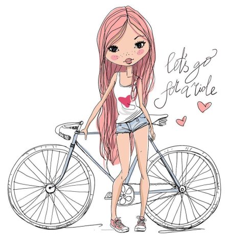Девушка на велосипеде