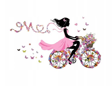 Девушка на велосипеде рисунок