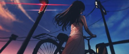 Девушка на велосипеде