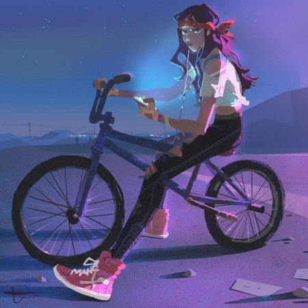 Девушка на велосипеде