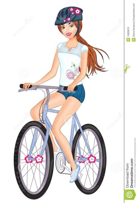 Девушка на велосипеде