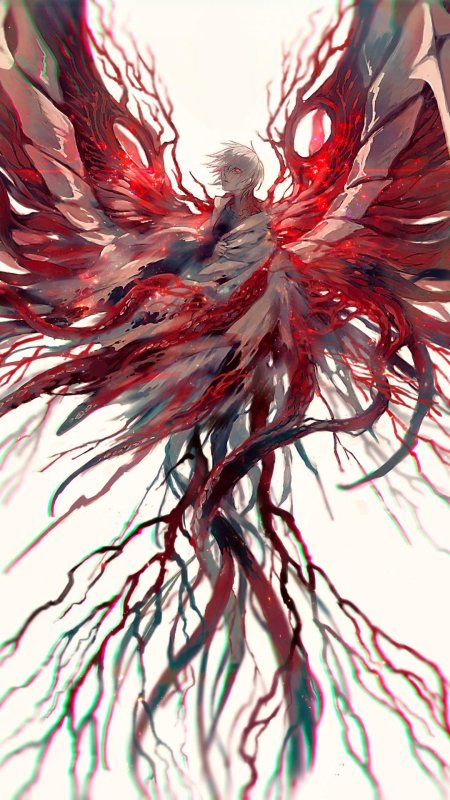 Токийский гуль кагуне крылья