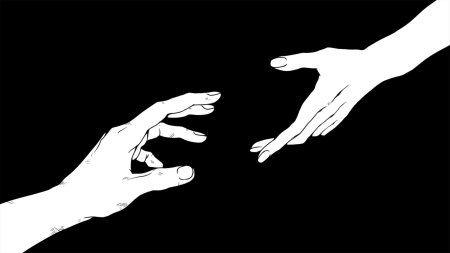 Руки тянутся друг к другу