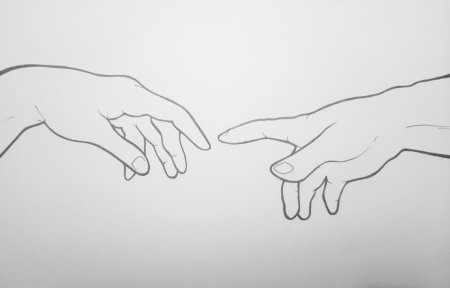 Микеланджело сотворение адама вектор