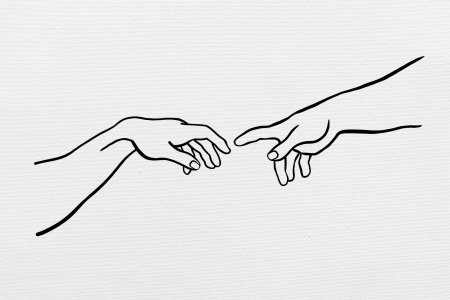 Микеланджело сотворение адама вектор