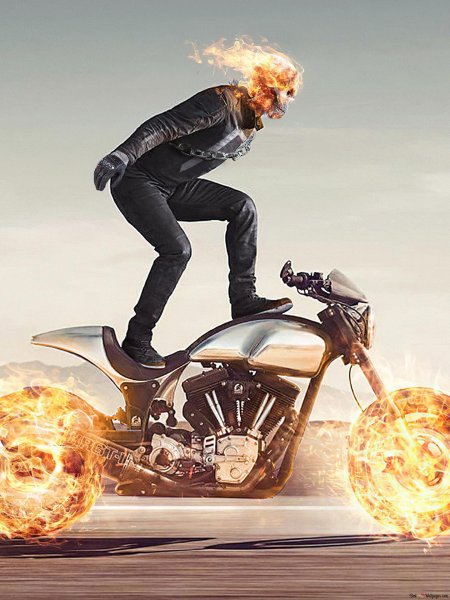 Призрачный гонщик на мотоцикле