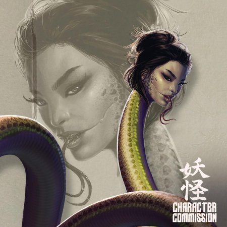 Девушка змея арт