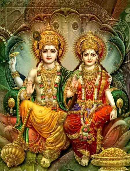 Бог вишну и лакшми