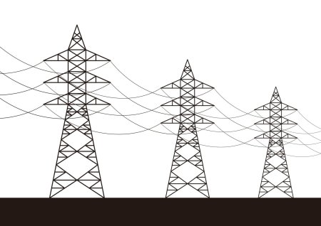 Высоковольтная линия опора электропередач для визио