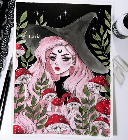 Рисунки для срисовки ведьмы