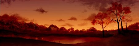 Пейзаж закат