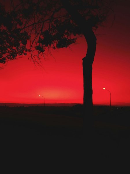 Закат красный