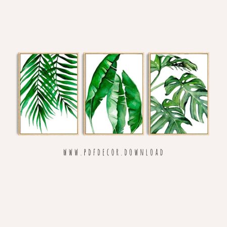 Картина тропические листья visionnaire