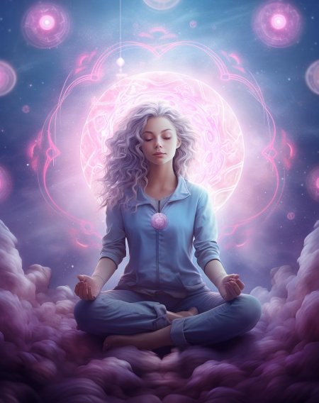 Девушка медитация