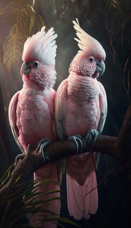 Попугай какаду розовый