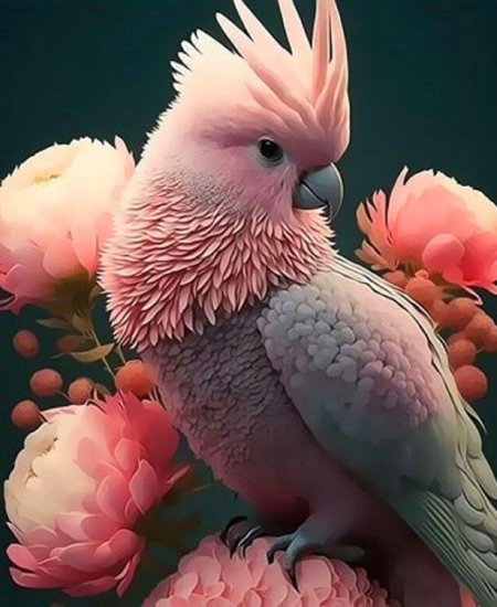 Попугай какаду розовый