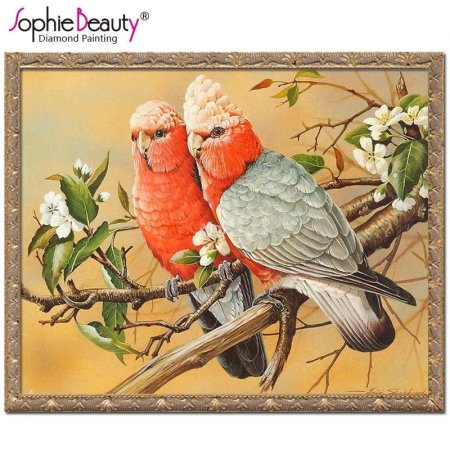 Алмазная мозаика х попугаи
