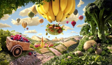 Пейзажи из продуктов питания карла уорнера