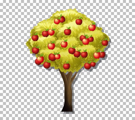 Дерево с яблоками вектор