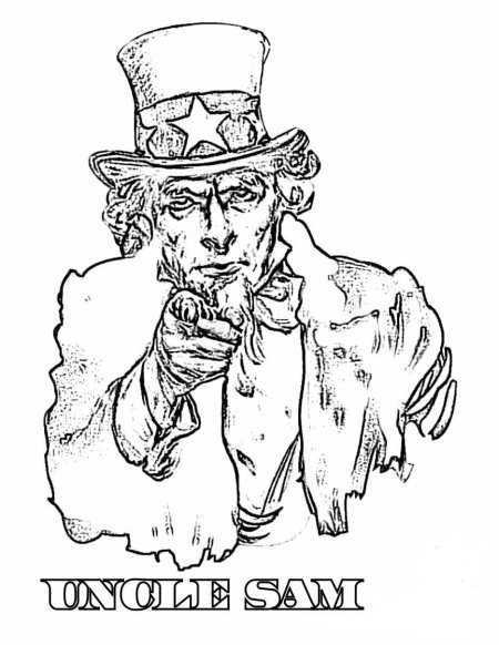Дядя сэм рисунок карандашом