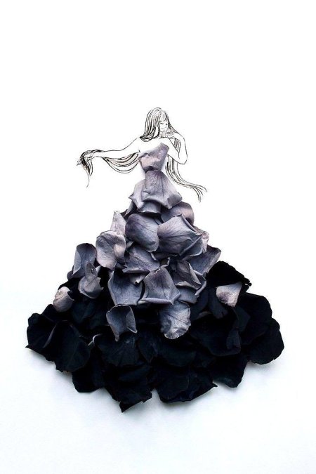 Платье цветок арт