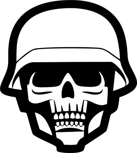 Череп в каске