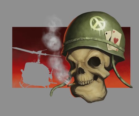 Череп в каске