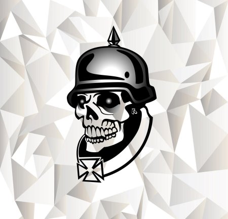 Череп в немецкой каске