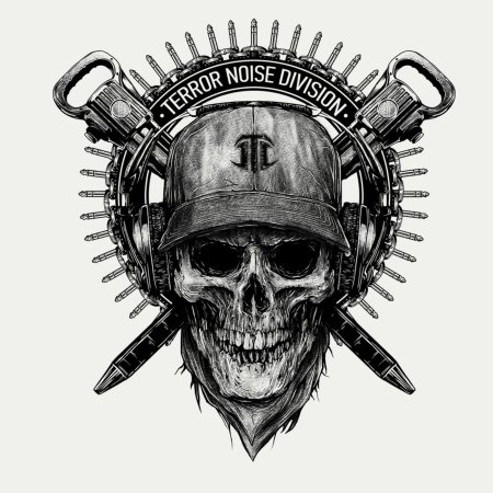 Череп с оружием