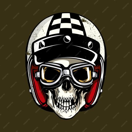 Череп в каске эскиз