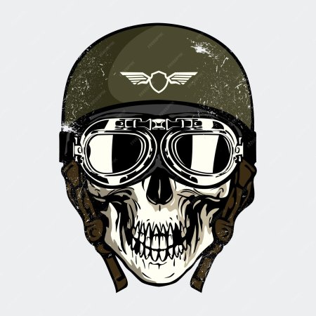 Череп в тактическом шлеме