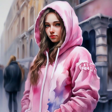 Девушка в толстовке