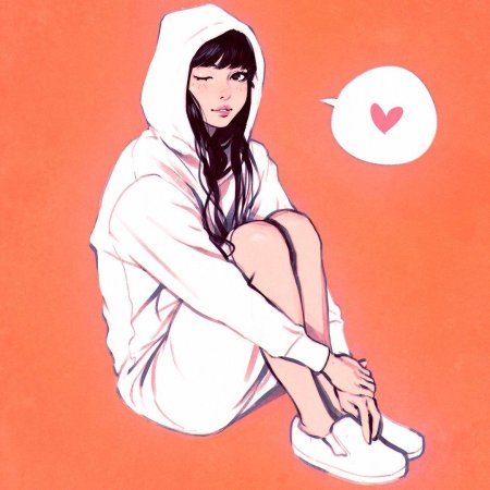 Девушка в толстовке