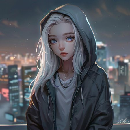 Девушка в стиле аниме