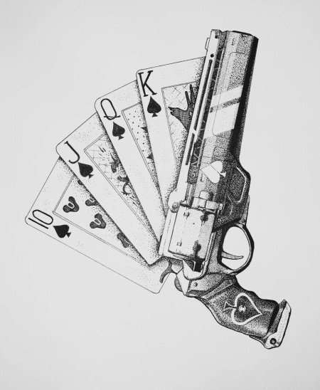 Револьвер пиковый туз