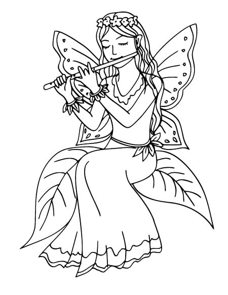 Фея раскраска для девочек